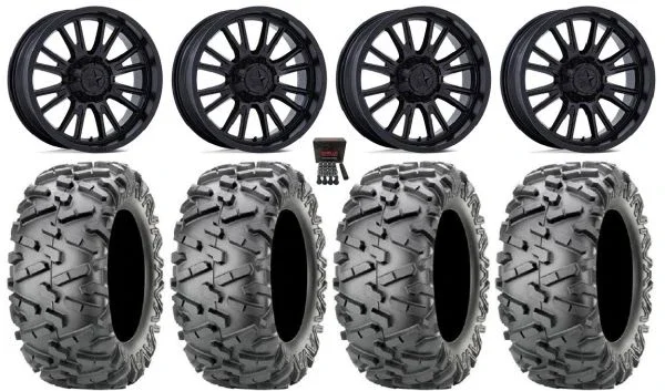 MSA Thunderlips 15″ Wheels Black 30″ BigHorn 2.0 Tires CFMoto UForce U10 Pro / U10 XL Pro / ZForce Z10 / Z10-4