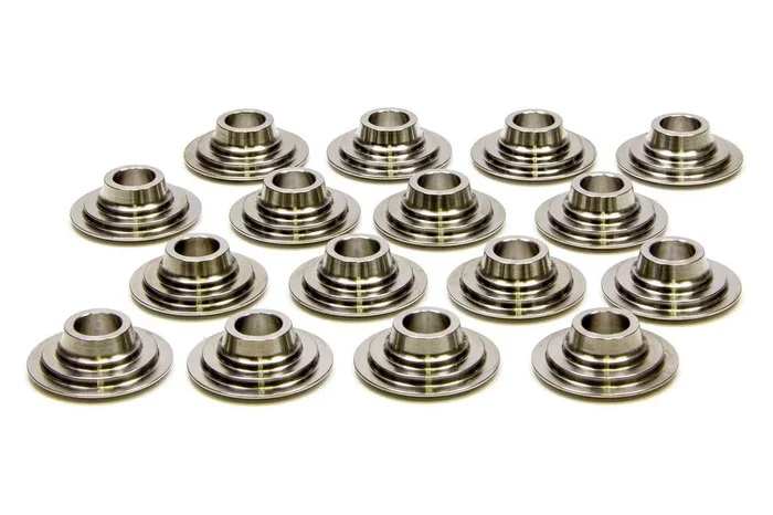 PAC Racing Springs 500 Series 10 Degree Valve Spring Retainer – 1.185 in / 0.865 in / 0.635 in OD Steps – Triple Spring – Titanium – Set of 16