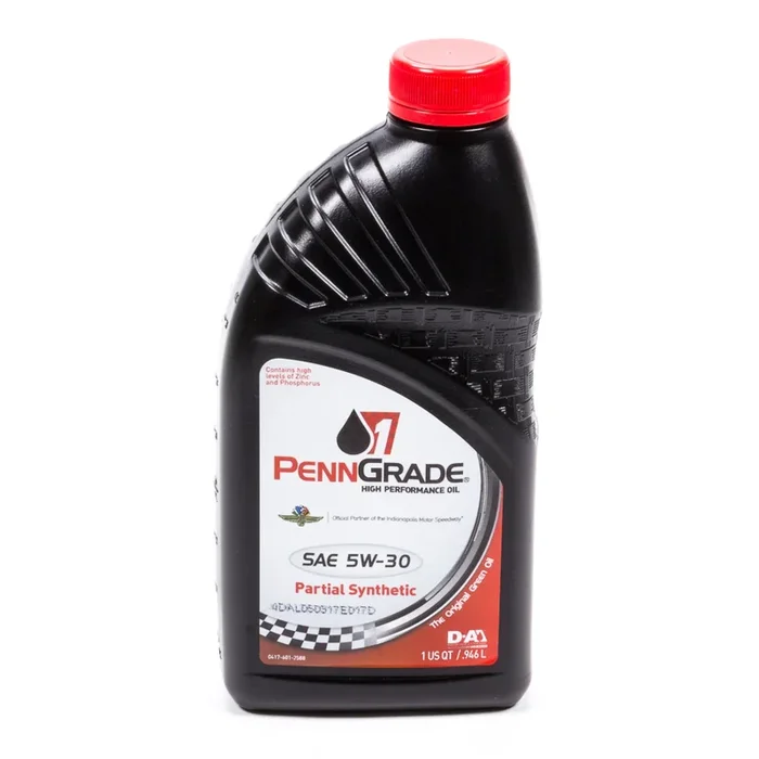 PennGrade Racing Oil 5w30 Racing Oil 1 Qt Partial Synthetic