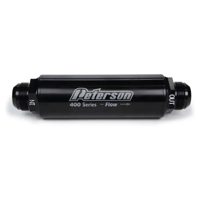 Peterson 400 Series Inline Oil Filter w/o Bypass – 100 Micron -20 AN Fittings