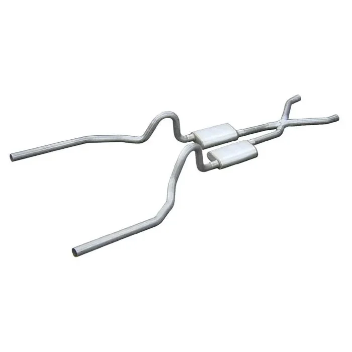 Pypes Crossmember-Back Exhaust System – 2-1/2 ” Diameter – 2-1/2 ” Tips – Stainless Ford Mustang 1971-73