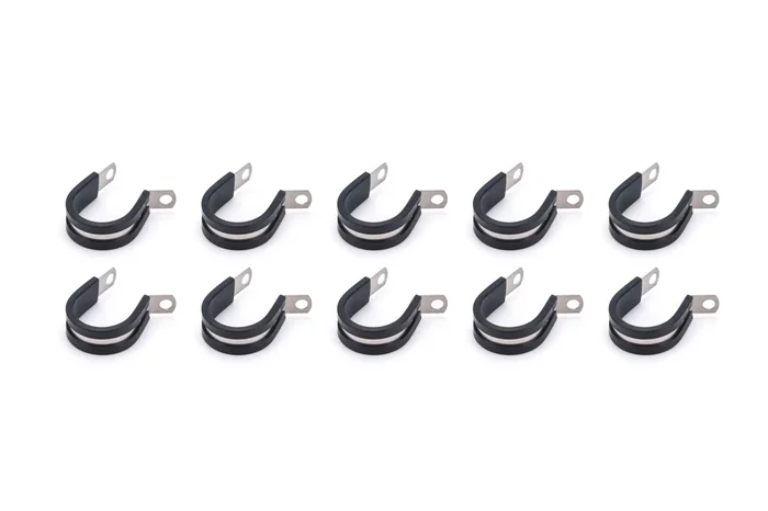 QuickCar Adel Line Clamp – Aluminum – Rubber Lining – 1 in ID (Set of 10)