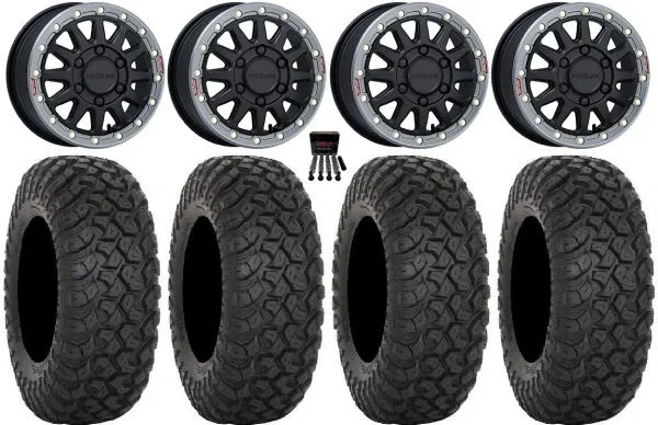 Raceline Alpha Bdlk 15×6.5 Wheels Gm 32″ RT320 Tires Can-Am Maverick R
