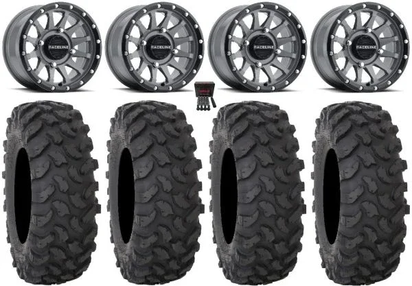 Raceline Trophy 15×6 Wheels Grey 37″ XTR370 Tires Polaris Sportsman / RZR / Ranger