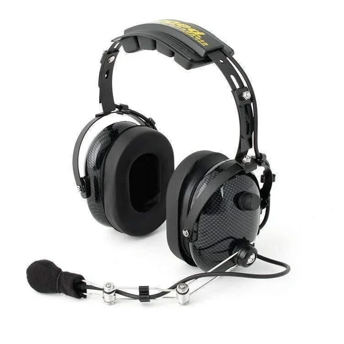 Rugged Radios H22 Over the Head (OTH) Headset for 2-Way Radios – Black Carbon Fiber
