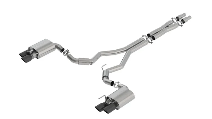 S-Type 3.0 ” Cat-Back Exhaust (Black Tips) for Mustang 5.0L GT 2018-23 | #140742BC | Borla