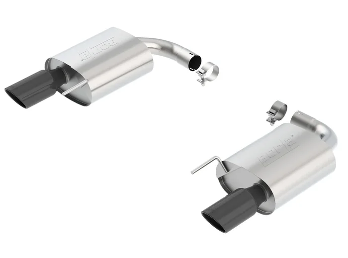 S-Type Axle-Back Exhaust (Black Tips) for Mustang 5.0L GT 2015-17 | #11887BC | Borla