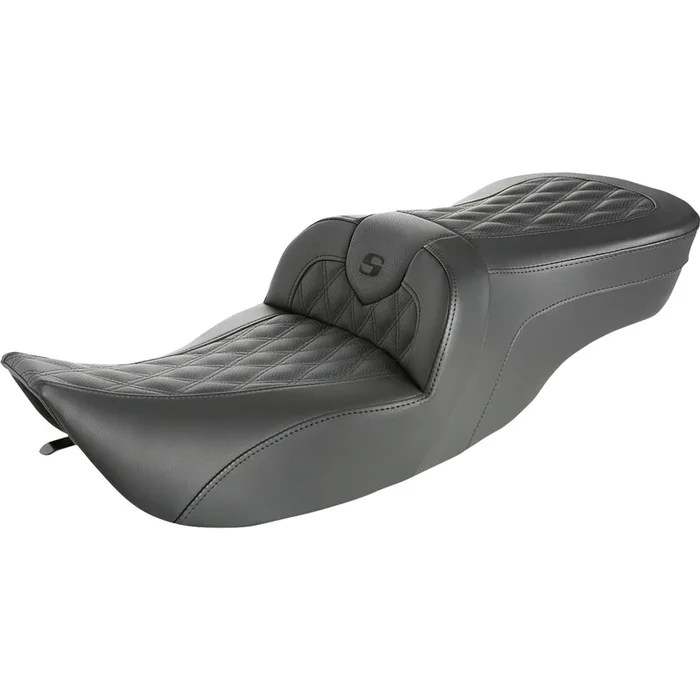 SADDLEMEN 0801-0943 897-06-182 Roadsofa™ Lattice Stitch Seat – Full Lattice Stitch – without Backrest – FLH ’97-’07