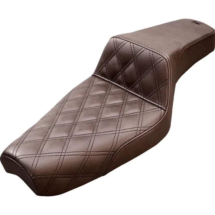 SADDLEMEN 0804-0714 879-03-172BR Step-Up Seat — Front Lattice Stitch – Brown – XL