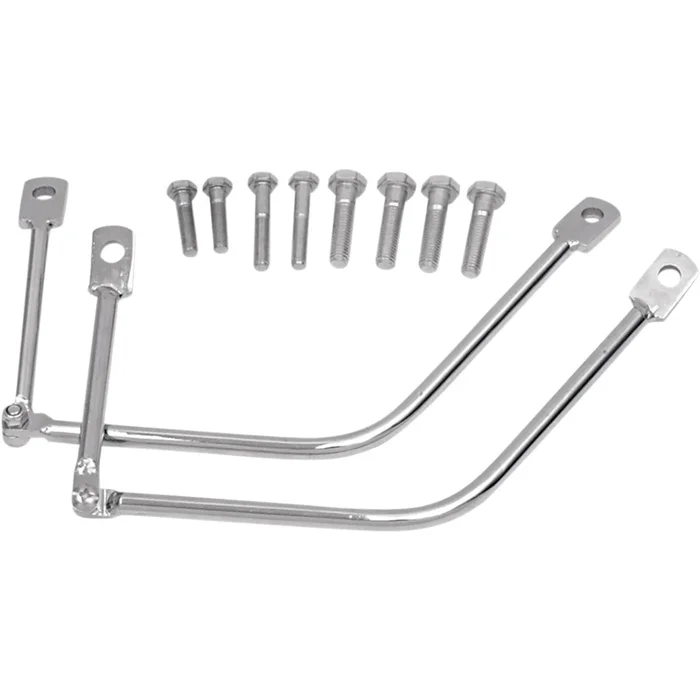 SADDLEMEN 3501-0345 3501-0345 S4 Universal Saddlebag Support Brackets Metric Saddlebag Support – Chrome