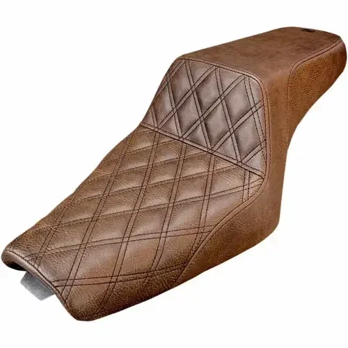 Saddlemen Brown Front Lattice Step-Up Seat 3.3 Gal Tank 2004-19 Harley Sportster