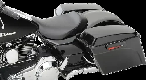 SADDLEMEN Fits S3 Super Slammed Seat – Solo – Black – ’08-’24 FLH/FLT