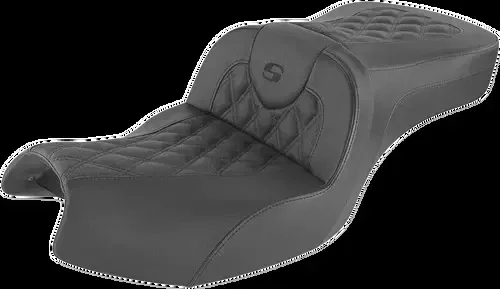 SADDLEMEN Roadsofa* Fits Seat – Full Lattice Stitch – Black – Indian I20-06-182