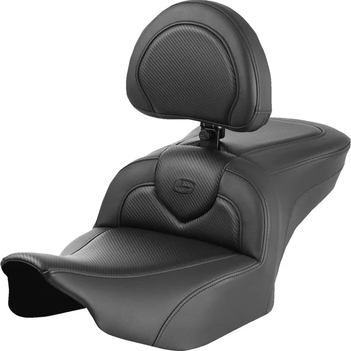 Saddlemen RoadSofa™ Seat – Carbon Fiber – with Backrest – FLTR/FLHX ’23-’24 823-07-185B0