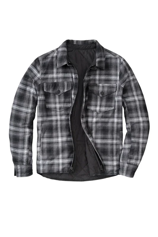 Scorpion Exo 75-6108X 15001-6 MORPHEUS REVERSABLE JACKET BLACK/PLAID GREY XL