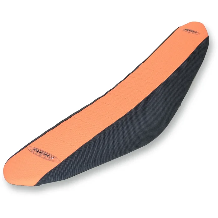 SDG 0821-2948 96358OK 9-Pleat Gripper Cover Pleated Seat Cover – Orange Top/Black Sides