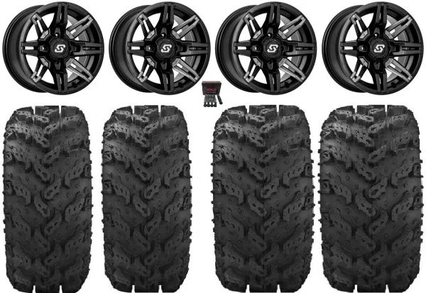 Sedona Rukus 14″ Wheels Black +30mm 27″ Reptile Tires Polaris RZR XP 1000 / PRO XP / Ranger XP 900/1000