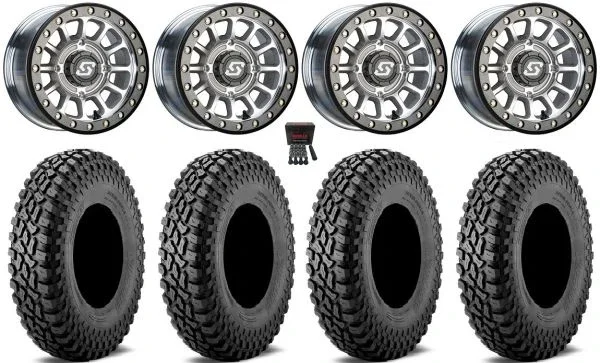 Sedona Sano Bdlk 15×6 Wheels Ct 32″ Incursion A/T Tires Polaris Sportsman / RZR / Ranger