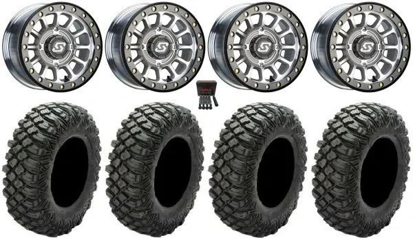 Sedona Sano Beadlock 14″ Wheels Cast 32″ Crawler XG Tires Can-Am Commander Maverick Renegade Outlander Defender