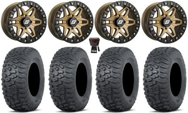 Sedona Split 6 Bdlk 14″ Wheels Br +30mm 32″ Terra Hook Tires Polaris RZR XP 1000 / PRO XP / Ranger XP 900/1000