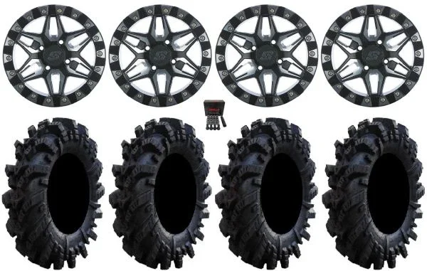 Sedona Split 6 Bdlk 14″ Wheels Mh 30″ Intimidator Tires Can-Am Commander Maverick Renegade Outlander Defender