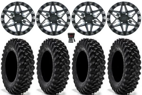 Sedona Split 6 Bdlk 14″ Wheels Mh 32″ Warrior XT Tires Polaris RZR XP 1000 / PRO XP / Ranger XP 900/1000