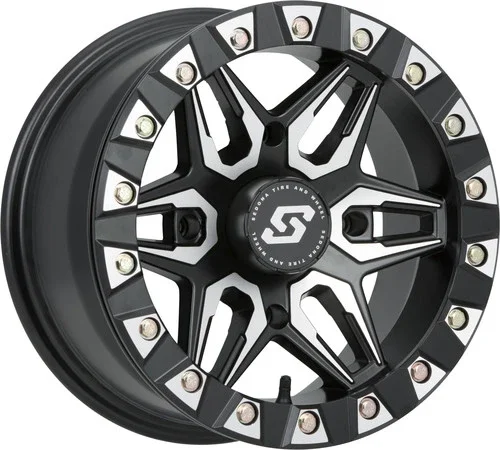 SEDONA SPLIT 6 BDLK WHEEL 14X7 4/110 5+2 (+10MM) BLK/MACHINED