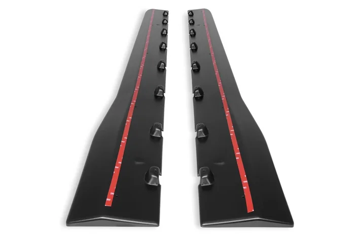 Side Rocker Splitters (Black) for Mustang 2015-23 | #JR3B-6510129-AB | Drake Muscle Cars