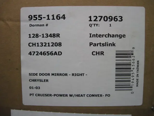 SIDE VIEW MIRROR PT Cruiser 2001 01 02 03 04 Power Right – 742755