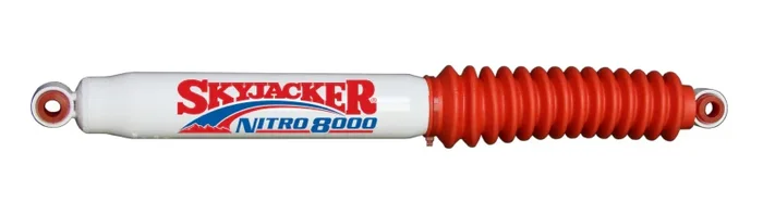 Skyjacker Nitro 8000 Twintube Shock – 15.57 in Compressed / 26.07 in Extended – 2.01 in OD – White Paint
