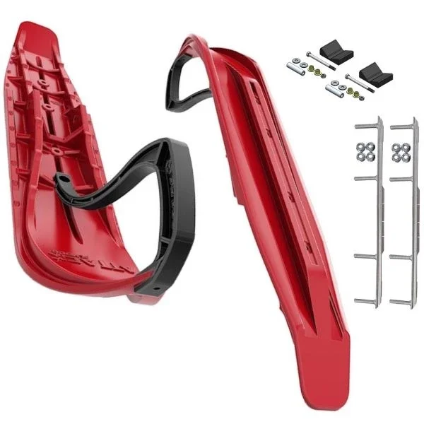 Slydog Attack 7″Red Skis w/4.5″Shaper Bar Complete Kit ArcticCat 2012+ProChassis 2016+Proclimb Yamaha Viper MTX