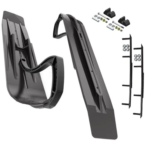 Slydog Powder Hound 7″ Black Skis w/8″ Round Bar Complete Kit Yamaha Trailing Arm Suspension & Apex/Vector