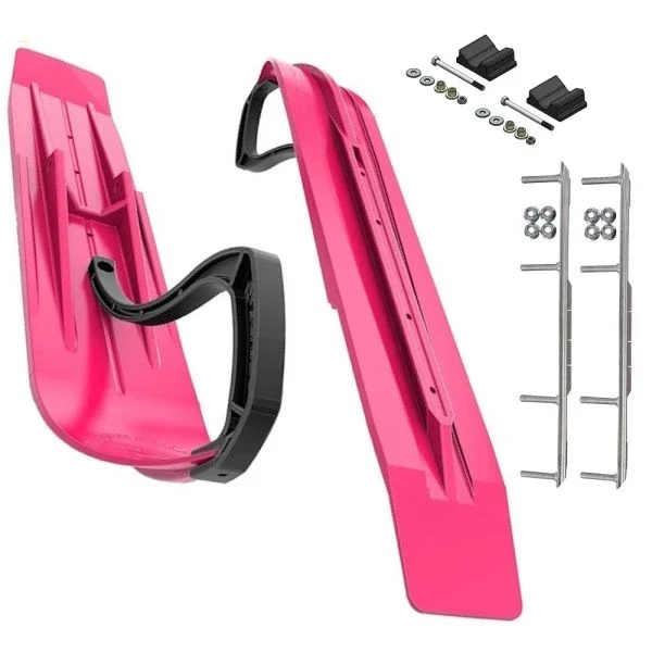 Slydog Powder Hound 7″ Pink Skis w/9″ Shaper Bar Complete Kit Ski-Doo 2020+ Expert & 2021+ Summit & Freeride