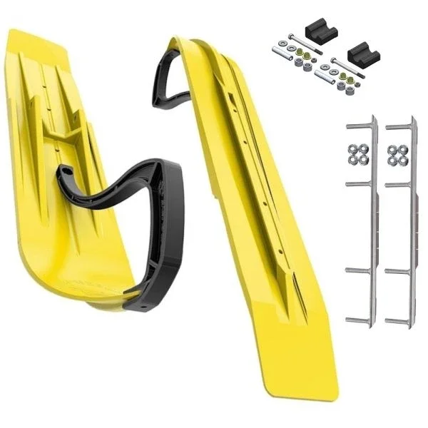 Slydog Powder Hound 7″ Sunburst Yellow Skis w/9″ Shaper Bar Complete Kit Yamaha Phazer/FX Nytro [Wishbone]