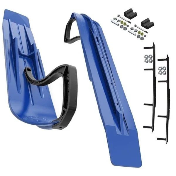 Slydog Powder Hound 8″ Voo Doo Blue Skis w/10″ Round Bar Complete Kit Yamaha Phazer/FX Nytro [Wishbone]
