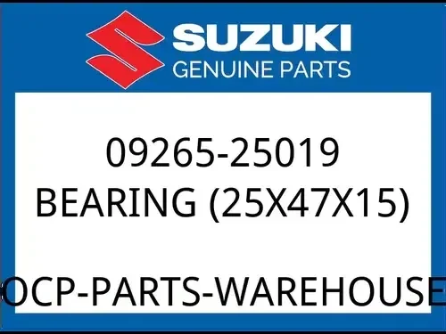 Suzuki OEM Part 09265-25019 BEARING, UPPER (25X47X15)