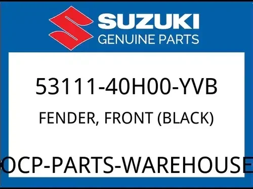 Suzuki OEM Part 53111-40H00-YVB FENDER, FRONT (BLACK)