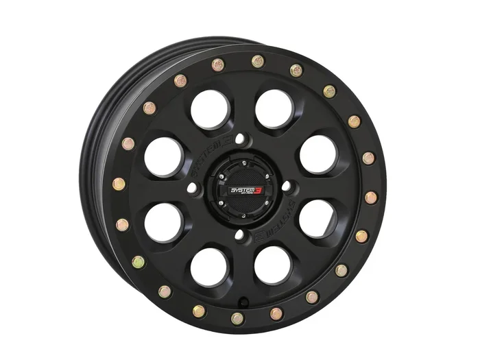 System 3 3-157555 15S3-7555 SB7 BL WHEEL 15X7 4+3 (+10MM) 4/156 MATTE BLACK