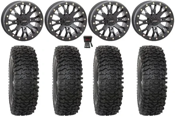 System 3 SB-4 15″ Wheels Black (6+1) 35″ RC500 Tires Polaris RZR XP 1000 / PRO XP / Ranger XP 900/1000