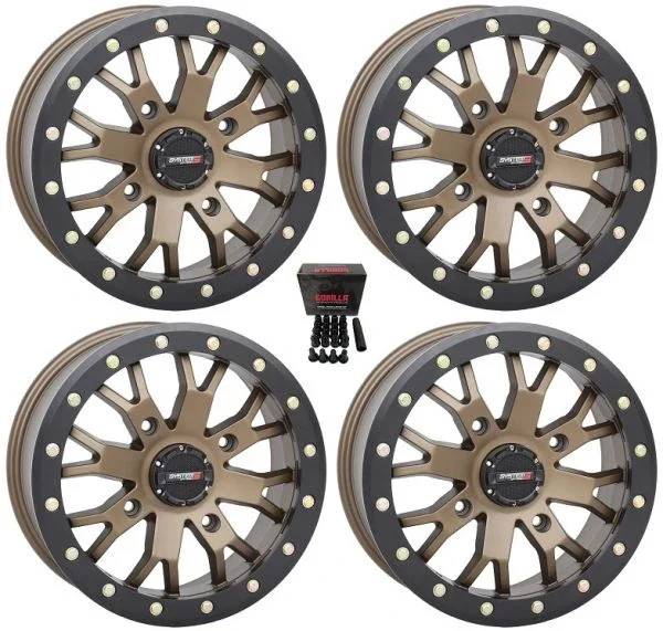 System 3 SB-4 Beadlock Bronze (6+1/4+3) Wheels 15″ Can-Am Commander Maverick Renegade Outlander Defender