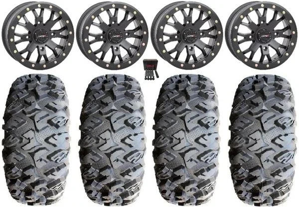 System 3 SB-4 Black (6+1) 15″ Wheels 31″ MotoClaw Tires Polaris RZR XP 1000 / PRO XP / Ranger XP 900/1000