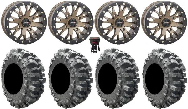 System 3 SB-4 Bronze (6+1/4+3) 14″ Wheels 31″ Bogger Tires Can-Am Defender