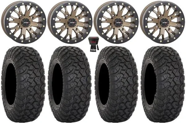 System 3 SB-4 Bronze (6+1/4+3) 15″ Wheels 35″ RT320 Tires Honda Talon