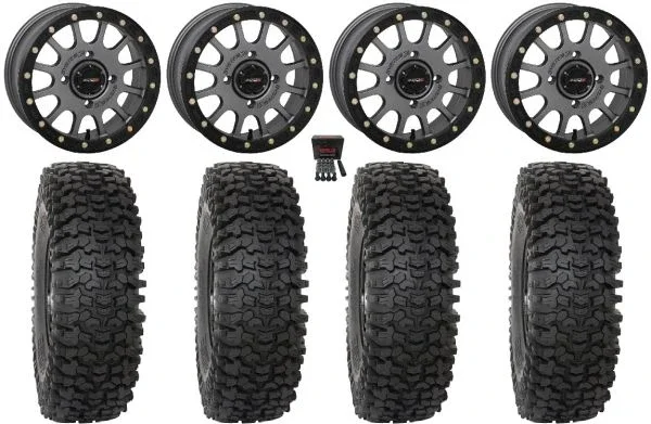 System 3 SB-5 14″ Wheels Grey 32″ RC500 Tires Polaris RZR XP 1000 / PRO XP / Ranger XP 900/1000