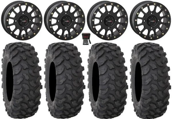 System 3 SB-5 Black 15″ Wheels 33″ XTR370 Tires Polaris RZR XP 1000 / PRO XP / Ranger XP 900/1000