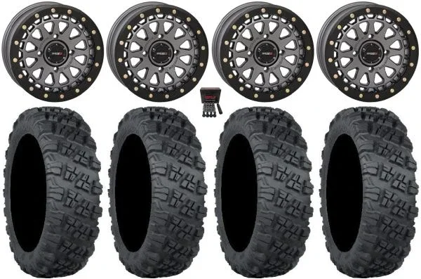 System 3 SB-6 15″ Wheels Gm (5+2) 30″ Versa Cross V3 Tires Kawasaki Mule Pro FXT KRX / Yamaha Wolverine RMAX / YXZ 2019+