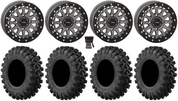 System 3 SB-6 15″ Wheels Gm (5+2) 37″ MotoRavage XL Tires Polaris Sportsman / RZR / Ranger