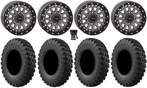System 3 SB-6 15″ Wheels Gm (6+1) 28″ MotoRally Tires Polaris Sportsman / RZR / Ranger