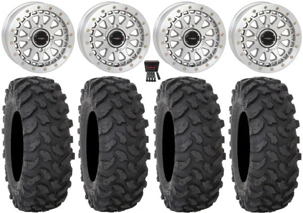System 3 SB-6 15″ Wheels Machined (6+1) 33″ XTR370 Tires Can-Am Commander Maverick Renegade Outlander Defender