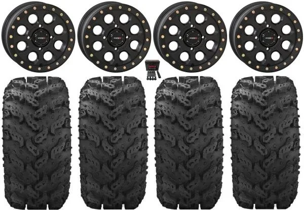 System 3 SB-7 14″ Wheels Black (4+3) 28″ Reptile Tires Polaris RZR XP 1000 / PRO XP / Ranger XP 900/1000